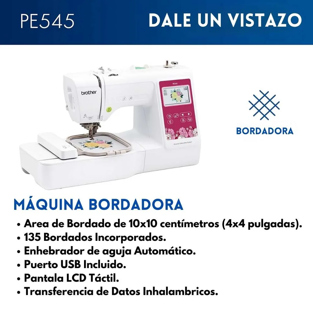 Brother PE545 vista frontal foto 2
